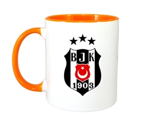 Cana Besiktas Turcia , cu logoul stema echipei, Cadoul Perfect - Img 7