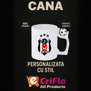 Cana Besiktas Turcia , cu logoul stema echipei, Cadoul Perfect - Img 13