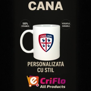 Cana Cagliari Calcio Italia , cu logoul stema echipei, Cadoul Perfect - Img 15