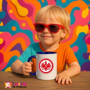 Cana Eintracht Frankfurt Germania , cu logoul stema echipei, Cadoul Perfect - Img 28