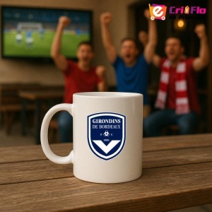Cana Girondins de Bordeaux Franta , cu logoul stema echipei, Cadoul Perfect - Img 18