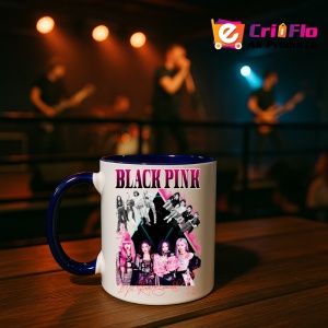 Cana K-POP cu formatia trupa KPOP BLACKPINK AUTOGRAF ROSU 615 - Img 26