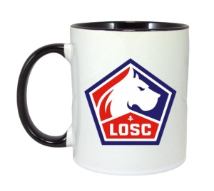 Cana Lille LOSC Franta , cu logoul stema echipei, Cadoul Perfect - Img 6