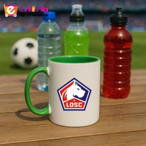Cana Lille LOSC Franta , cu logoul stema echipei, Cadoul Perfect - Img 21