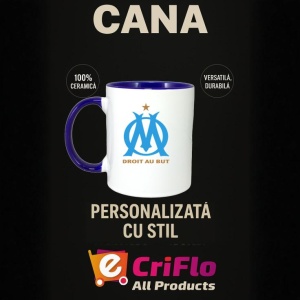 Cana Olympique de Marseille Franta , cu logoul stema echipei, Cadoul Perfect - Img 25