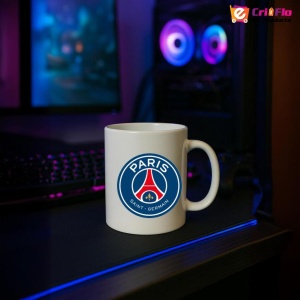 Cana Paris Saint Germain Franta , cu logoul stema echipei, Cadoul Perfect - Img 16