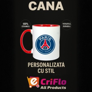 Cana Paris Saint Germain Franta , cu logoul stema echipei, Cadoul Perfect - Img 45