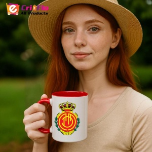 Cana Rcd mallorca Spania , cu logoul stema echipei, Cadoul Perfect - Img 48