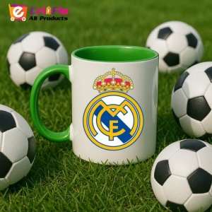 Cana Real Madrid CF Spania , cu logoul stema echipei, Cadoul Perfect - Img 23