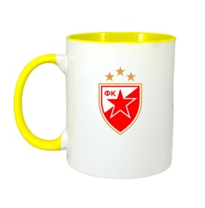 Cana Red Star Belgrade Serbia , cu logoul stema echipei, Cadoul Perfect - Img 5