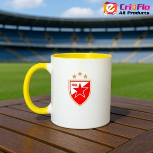 Cana Red Star Belgrade Serbia , cu logoul stema echipei, Cadoul Perfect - Img 32