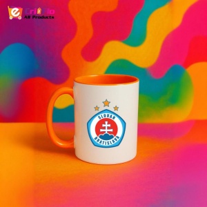 Cana SK Slovan Bratislava Slovacia , cu logoul stema echipei, Cadoul Perfect - Img 42