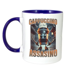Cana Tralalero TraLaLa cu Italian Brainrot Cappuccino Assassino, Funny Cappuccino Meme V - Img 4