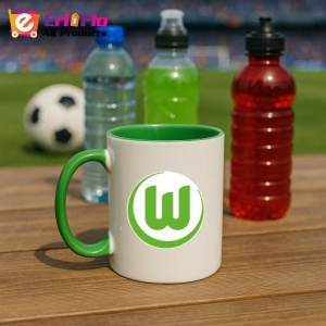 Cana VfL Wolfsburg Germania , cu logoul stema echipei, Cadoul Perfect - Img 21