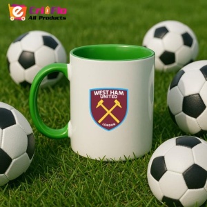 Cana West Ham United FC Anglia , cu logoul stema echipei, Cadoul Perfect - Img 23