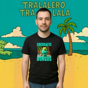 Cocosatic Bungus ** Tricou Tralalero Tralala Copii | Dama | Barbat - Img 9