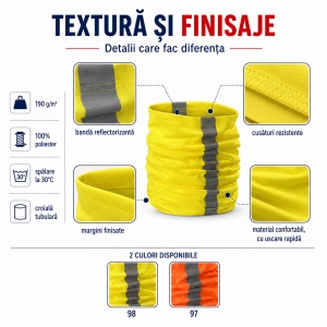 Eșarfă Tubulară Bărbați Reflectorizantă, Fluorescentă și Multifuncțională – HV Twister 3V8 - Img 9