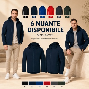 Geacă Bărbați tip Jachetă Softshell cu Glugă, Elastică și Modernă – Trail 548 - Img 10