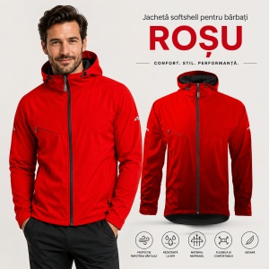 Geacă Bărbați tip Jachetă Softshell cu Glugă, Impermeabilă și Rezistentă la Vânt – Cool 515 - Img 13