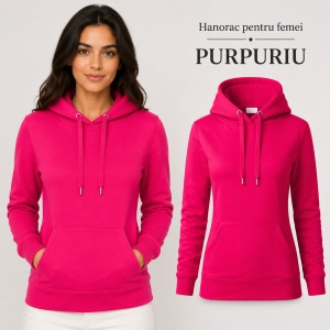 Hanorac Damă cu Glugă și Buzunar Marsupiu Malfini F14 Cape Free – 320 g/m² - Img 20