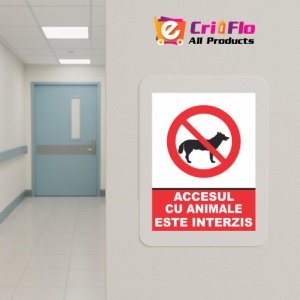 Indicator Accesul cu animale este interzis, Sticker autocolant - Img 5
