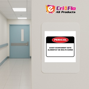 Indicator Acest echipament este alimentat de multe surse, Sticker autocolant - Img 5