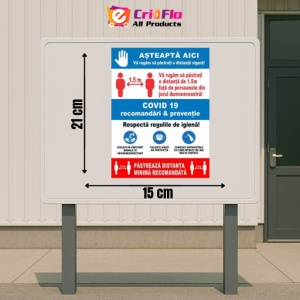 Indicator Afis masuri covid, Sticker autocolant - Img 2