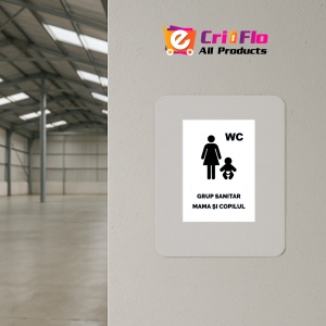 Indicator Alb grup sanitar mama si copilul, Sticker autocolant - Img 3