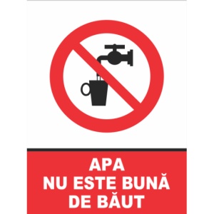 Indicator Apa nu este buna de baut, Sticker autocolant