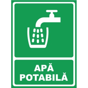 Indicator Apa potabila, Sticker autocolant