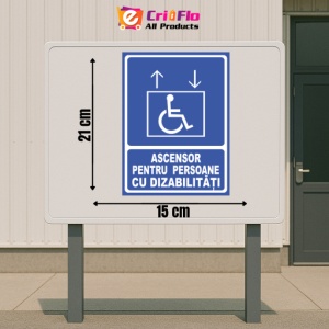 Indicator Asceensor pentru persoane cu dizabilitati, Sticker autocolant - Img 2
