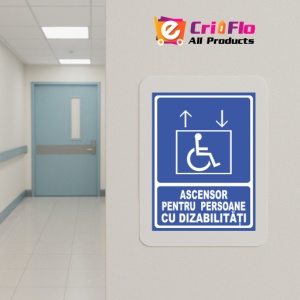 Indicator Asceensor pentru persoane cu dizabilitati, Sticker autocolant - Img 5