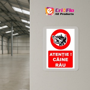 Indicator Atentie caine rau indicator de interzicere, Sticker autocolant - Img 4
