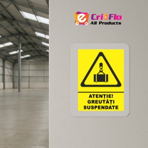 Indicator Atentie greutati suspendate, Sticker autocolant - Img 4