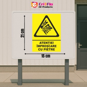 Indicator Atentie improscare cu pietre, Sticker autocolant - Img 2