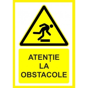 Indicator Atentie la obstacole, Sticker autocolant