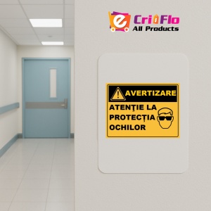 Indicator Atentie la protectia ochilor, Sticker autocolant - Img 5