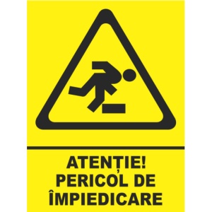 Indicator Atentie pericol de impiedicare, Sticker autocolant