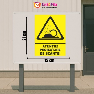 Indicator Atentie pericol de scantei, Sticker autocolant - Img 2