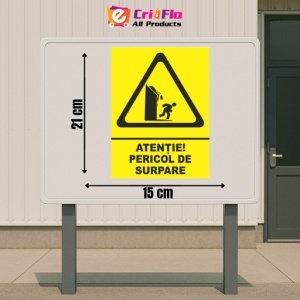 Indicator Atentie pericol de surpare, Sticker autocolant - Img 2