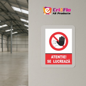 Indicator Atentie se lucreaza (6), Sticker autocolant - Img 4