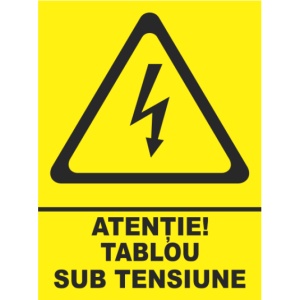 Indicator Atentie tablou sub tensiune, Sticker autocolant - Img 1
