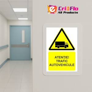 Indicator Atentie trafic autovehicole indicator de avertizare, Sticker autocolant - Img 5