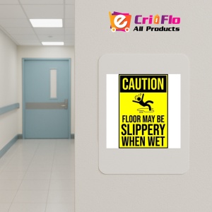 Indicator Caution floor may be slippery when sign, Sticker autocolant - Img 5