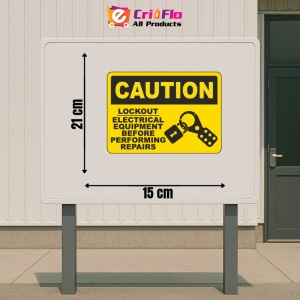 Indicator Caution Lockout Electrical Equipment Sign, Sticker autocolant - Img 2