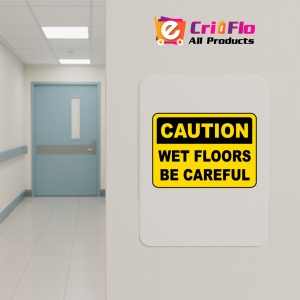 Indicator Caution Wet Floors Be Careful Sign, Sticker autocolant - Img 5