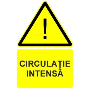 Indicator Circulatie intensa indicator de avertizare, Sticker autocolant