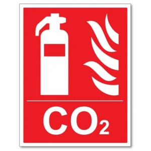 Indicator CO2 EXTINGUISHER SIGN, Sticker autocolant