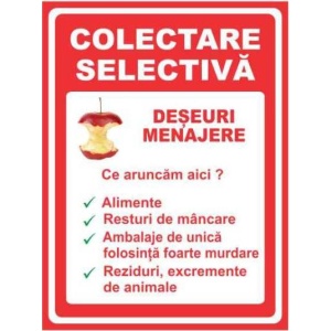Indicator Colectare selectiva 2, Sticker autocolant