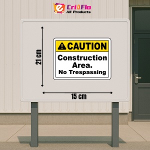 Indicator Construction Area No Trespassing Sign, Sticker autocolant - Img 2
